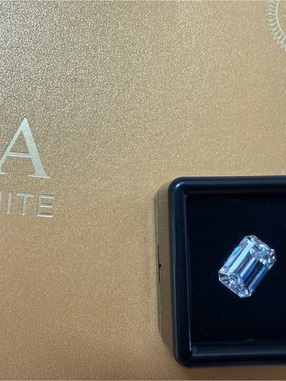 Emerald Cut Clear Moissanite Loose Stone 2.5ct - Picture 5 of 9